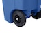 Toter 32 Gal. Blue Trash Can with Quiet Wheels and Attached Blue Lid ANA32 - alternate 7